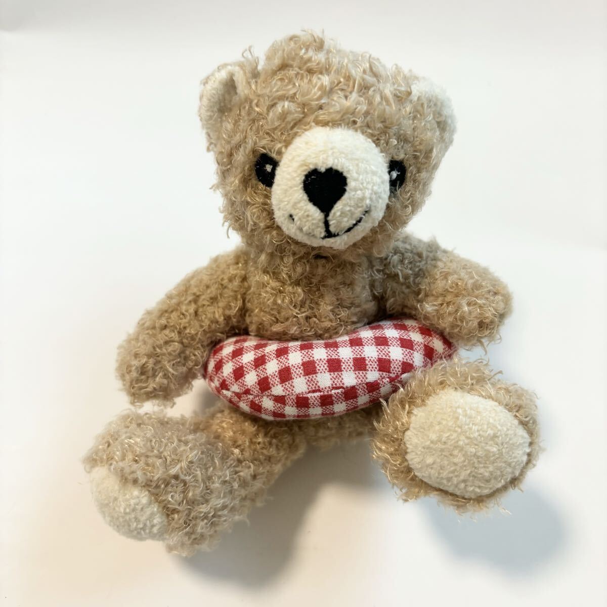 テディベア 浮き輪くまさん ぬいぐるみ ミルクティーブラウン 抱きぐるみ クマ 熊 茶色 ベア拍卖