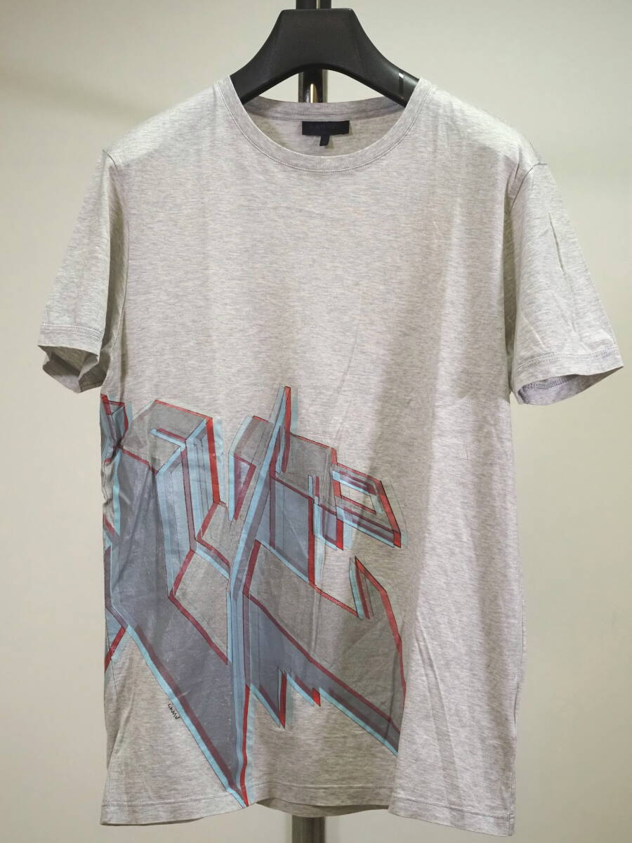 定価42900円 LANVIN ランバン 13SSプリントTシャツXS灰 Italy製 ルカ・オッセンドライバー拍卖