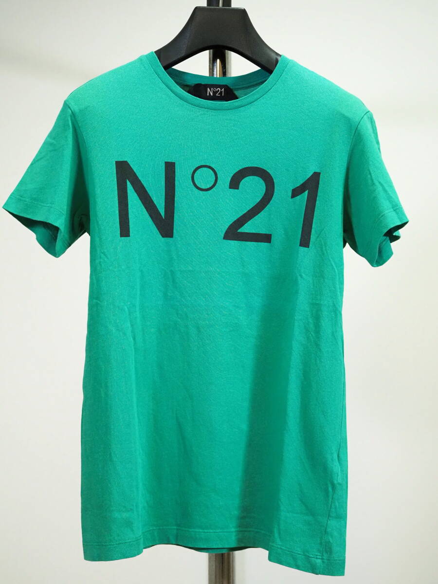N°21 ヌメロヴェントゥーノ 19SSロゴプリントTシャツXXS緑 Italy製拍卖
