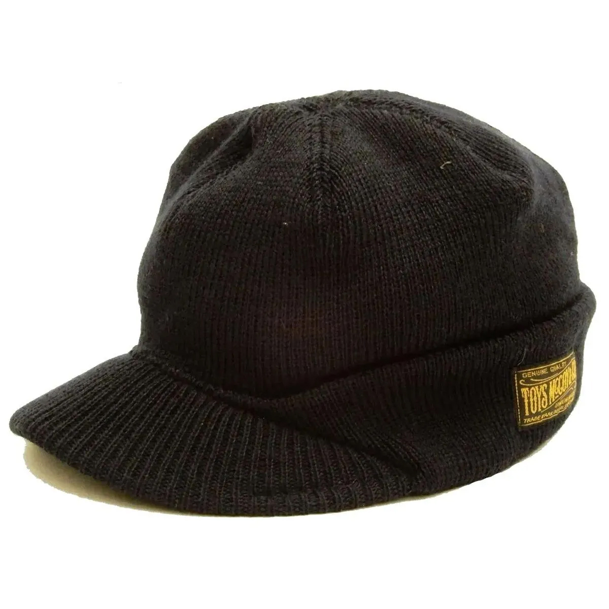 トイズマッコイ ミリタリーニットキャップ M1941 シビリアン TOYS McCOY ツバ付き ニット帽 TMA1842 ネイビー(黒に近い濃紺) 新品拍卖