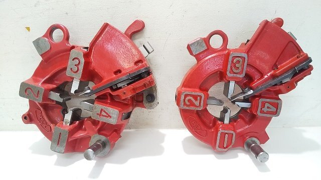 (美品/1円スタート!) REX レッキス パイプマシン用 自動切り上げ ダイヘッド 2点セット 水道工事 管工事 B0957拍卖