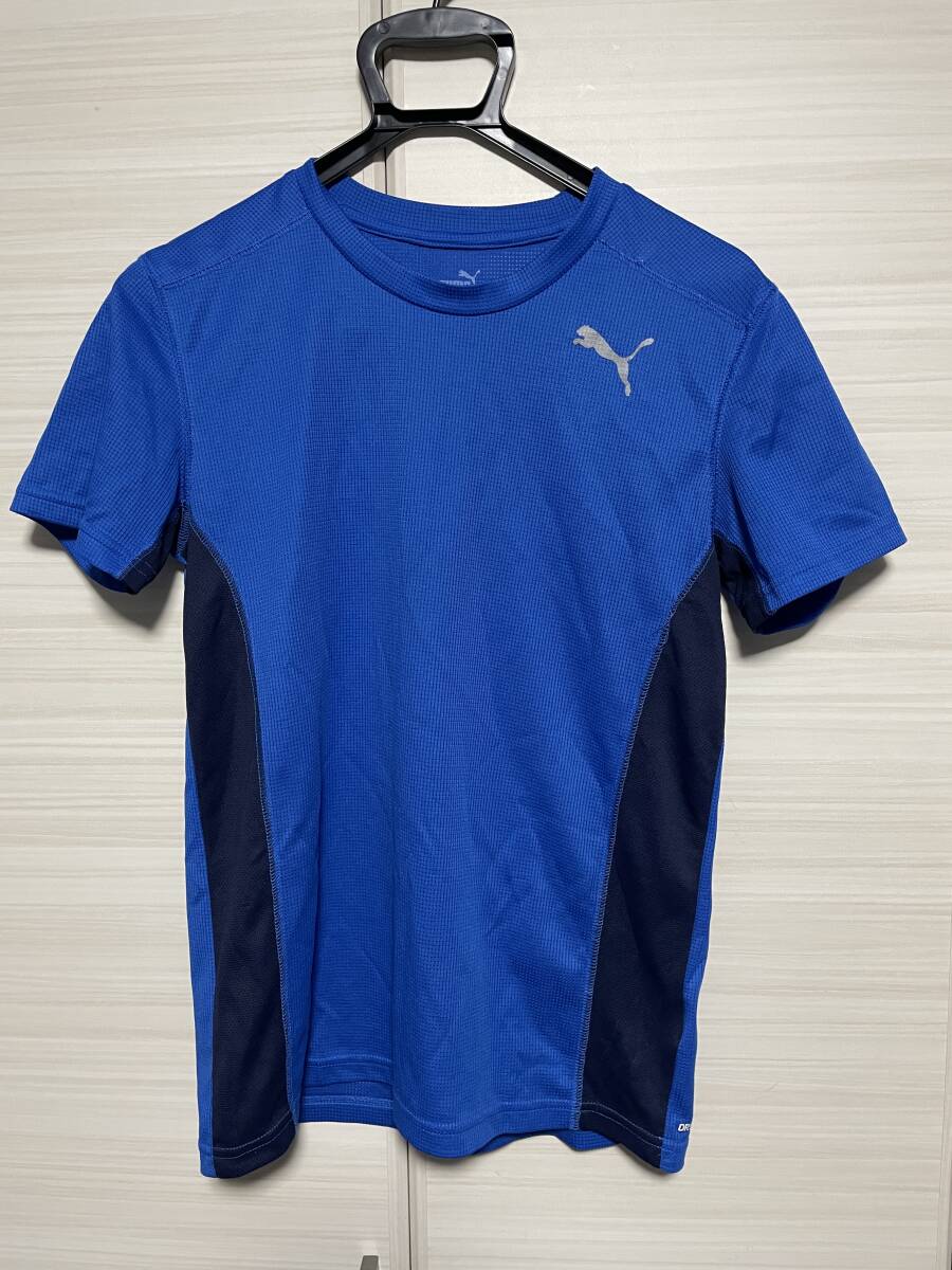 PUMA プーマ ユニ プラクティスシャツ 青 Sサイズ(used)~サッカー、フットサル、スポーツ、部活、合宿、ジム、トレーニング~拍卖