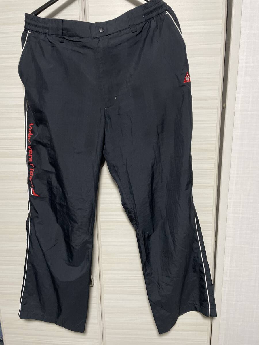 le coq sportif ルコック ナイロンパンツ ゴルフパンツ、ウィンドブレーカー 黒 LLサイズ(used)~ゴルフ、練習、カジュアル、スポーツ~拍卖