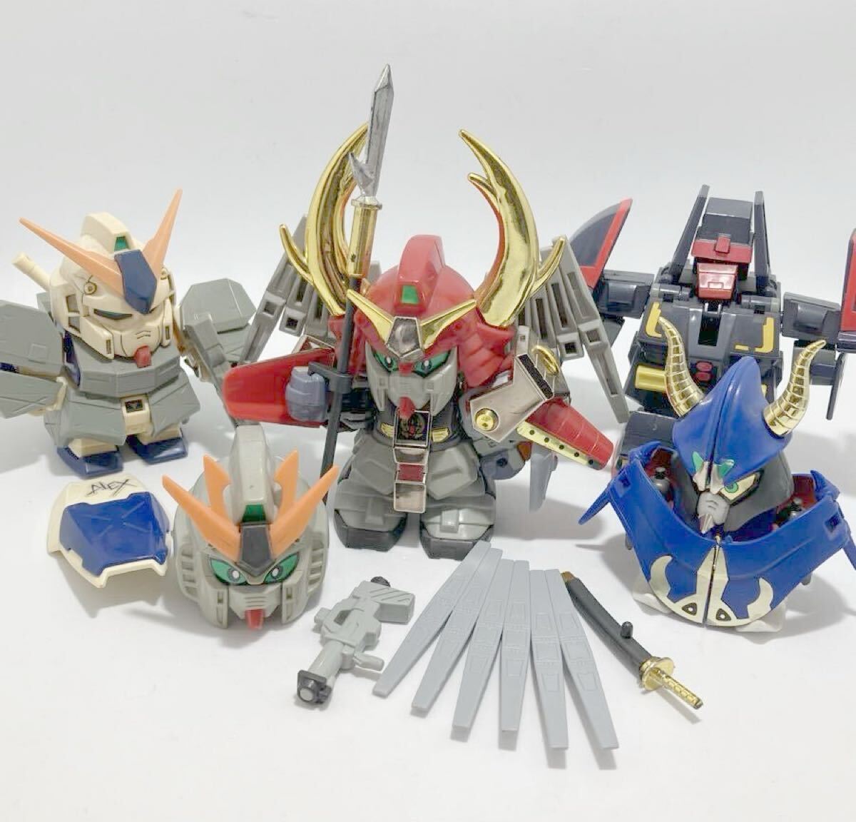 送料無料!当時物!武者 νガンダム ダイキャスト 着せ替え BB戦士 SDガンダム レア アレックス サイコガンダム拍卖