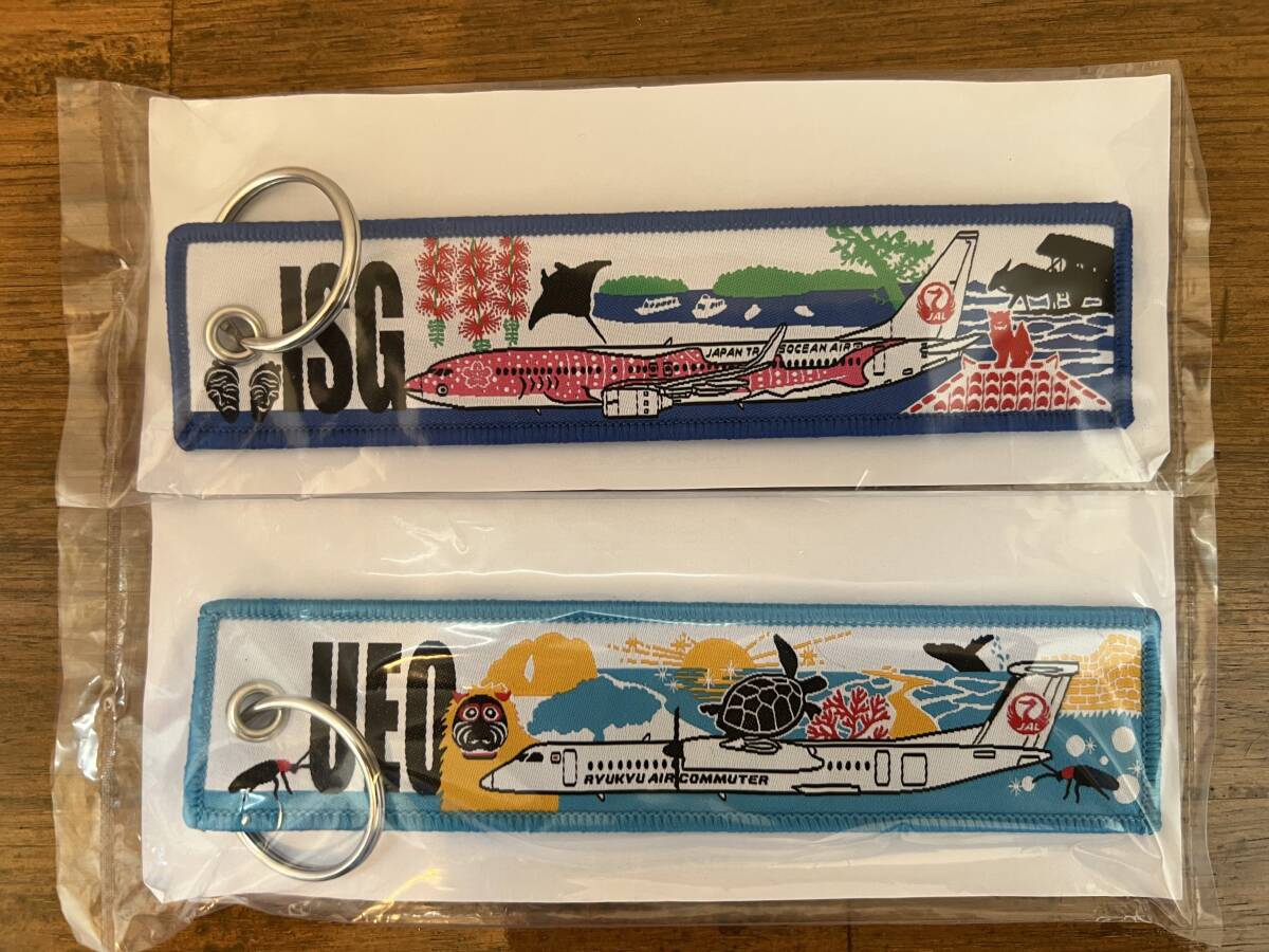 ◆未使用◆JAL日本航空 石垣空港 ISG/JAC 日本エアーコミューター 久米島空港 UEOフライトタグ(フライトタグ2個セット)拍卖
