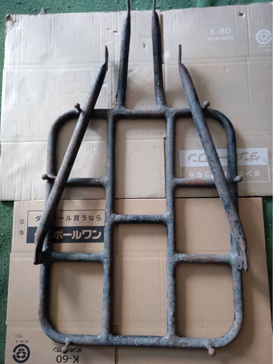 【未使用品】重量運搬車のリアキャリア 自転車パーツ 70年前のもの 地方の鉄工所で制作 縦59m横35m拍卖