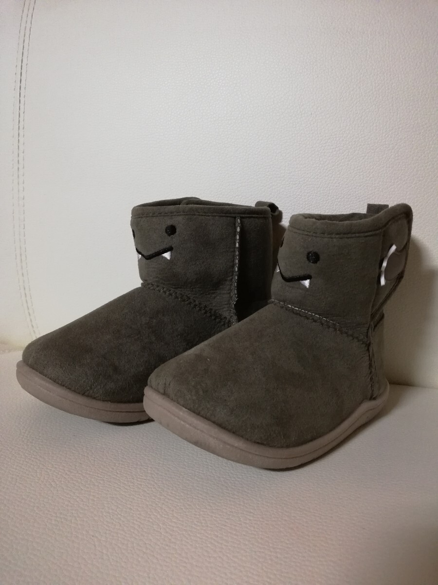 ③ ベビー キッズ ブーツ 靴 15cm / 恐竜 怪獣 男の子 / 美品 ムートンブーツ拍卖