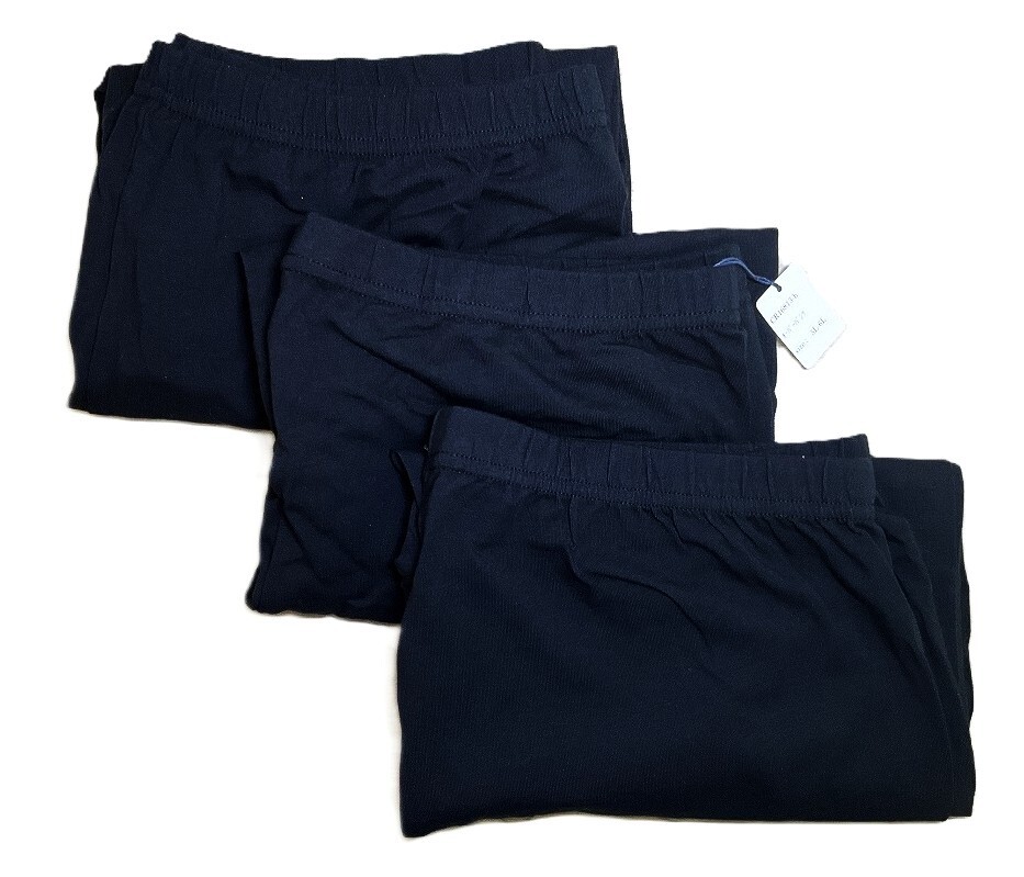 CR16813 IS⑦【特価】新品 大きい オーバーパンツ 3枚組 5L~6Lブラック 綿混 深履き ストレッチ レディース拍卖