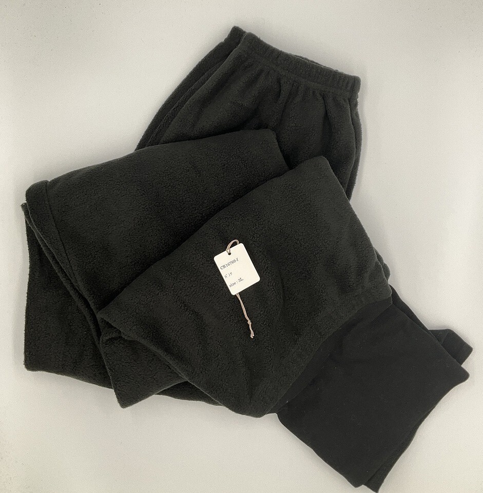 CR16769 ZK⑦【特価】新品 大きい 裏起毛パンツ 3L ブラック ストレッチ 楽ちん ウエストゴム 裏起毛 レディース拍卖