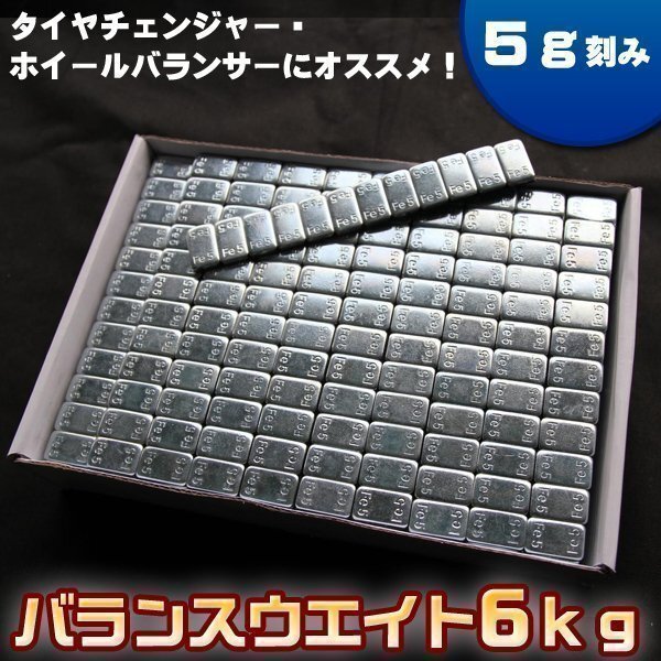 バランスウエイト 6kg 5g刻み 強化両面テープ採用 鉄製 貼付重り ブレ軽減 サビ タイヤ ホイール バランス ウエイト タイヤチェンジャー拍卖