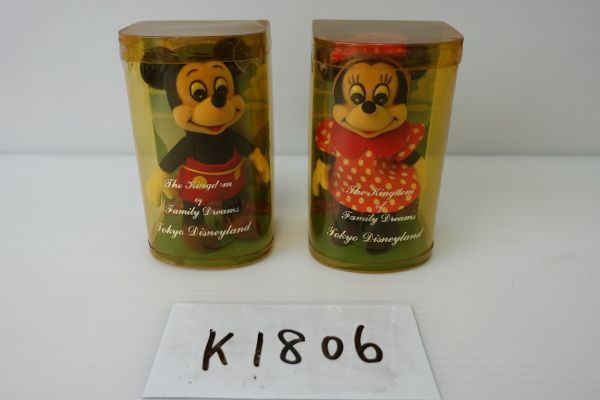 【k1806】当時物 TDL 東京ディズニーランド ミッキー ミニー フロッキードール フィギュア 人形 レトロ 初期拍卖