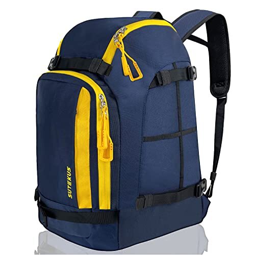ネイビー Sutekus スキー スノーボード バックパック ブーツバッグ 大型 スキーヘルメット バッグ 大容量 50L 168拍卖