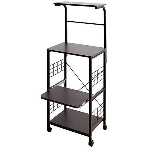 a)ブラウン 4)レンジラック(キャスター付き) アイリスプラザ レンジ台 幅50 レンジラック 幅50×奥行43×高さ130cm拍卖