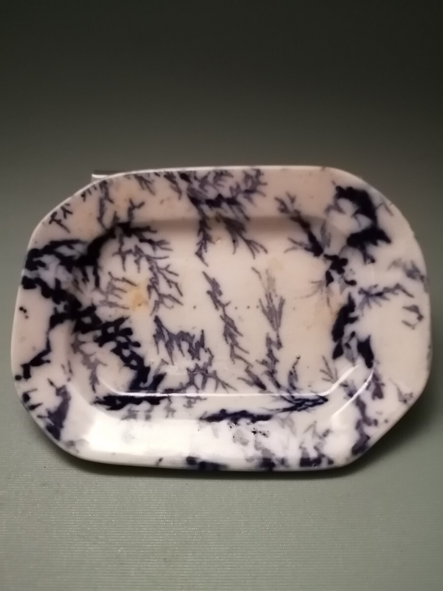 染付 石鹸皿 1930年代 イギリス 染付け 化粧台 洗面台 石鹸 石鹸皿 20P101d2 拍卖