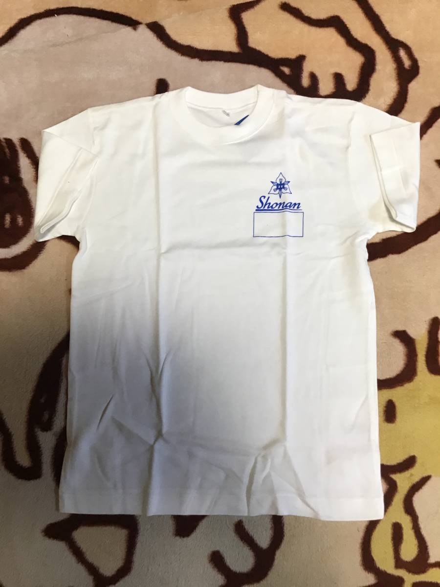 LL ダービースター 体操着 体操服 白 青 Shonan 校章 ゼッケン 入り G39609 半袖 シャツ 廃盤品 入手困難 即決 早い者勝ち 送料無料 ☆拍卖