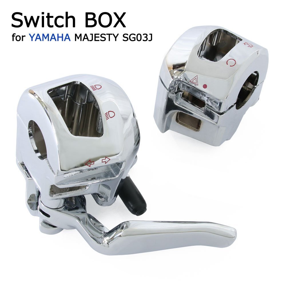 ヤマハ マジェスティ250/C SG03J メッキスイッチボックスカバー ウインカースイッチ コントロール カスタム ドレスアップ メッキ パーツ拍卖