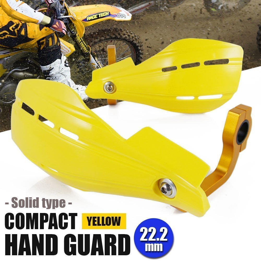 汎用 22.2mm ハンドガード 黄 ソリッド オフ車 トリッカー セロー ランツァ ブロンコ YZ250X YZ250 XT600Z テレネ XT600 YZ450F フェーザー拍卖