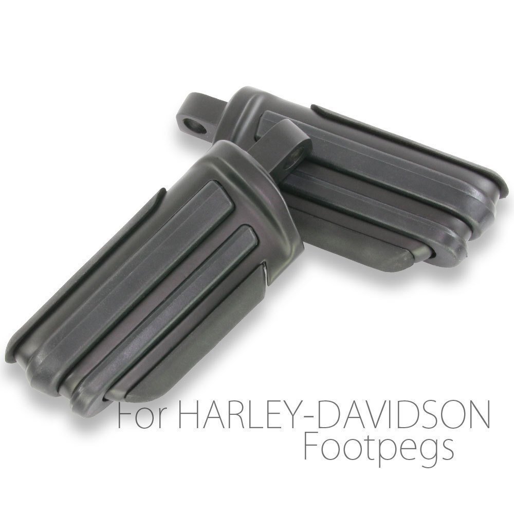 ハーレー フットペグ 左右セット マットブラック Cタイプ ステップ フットレスト スポーツスター ソフテイル ダイナ V-ROD ツーリング拍卖