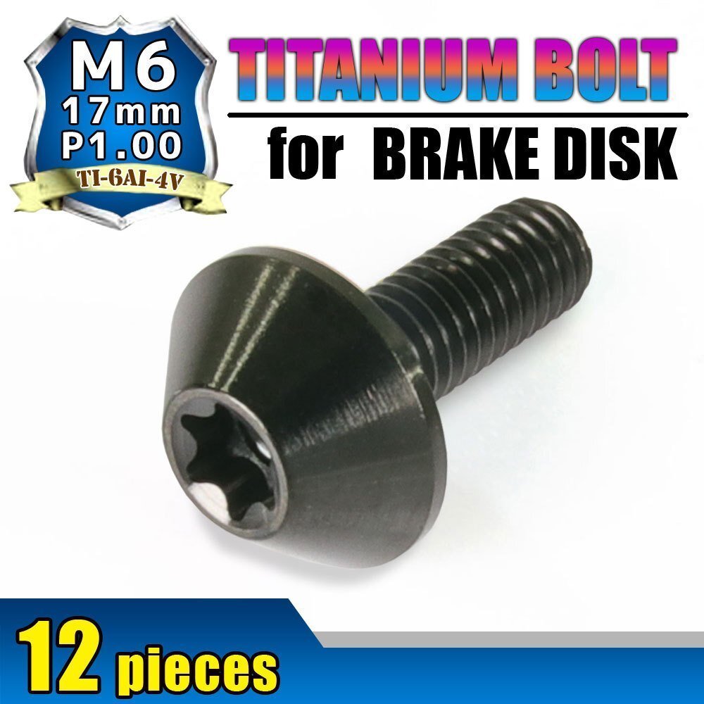 メール便OK!M6×17 P1.00 チタンボルト ブレーキディスクボルト 12本セット 6mm 17mm ピッチ1.0 CBF1000 CBF1000 CBR1000RR CBR400R拍卖