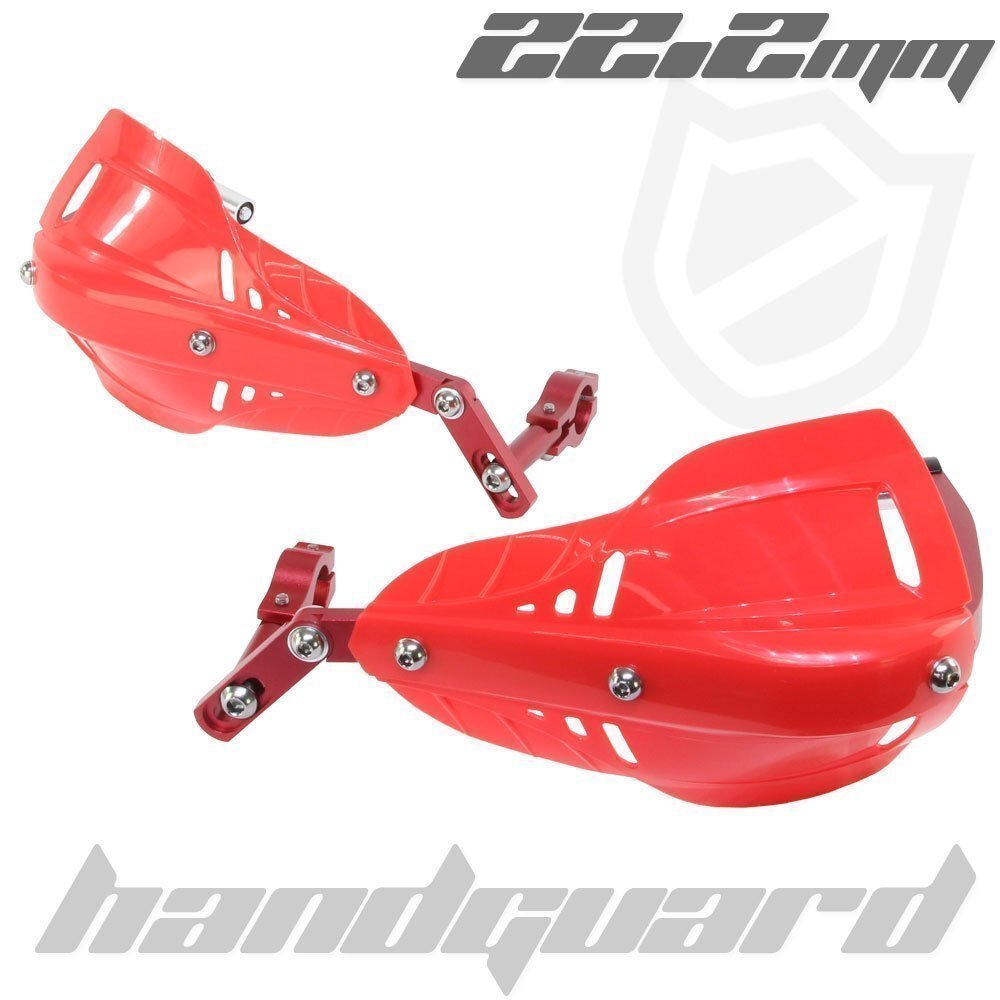 汎用 アルミ ハンドガード ナックルガードセット 22.2mm レッド 赤 ソリッド バンバン200 DR250 DRZ400SM グラストラッカー 250SB拍卖