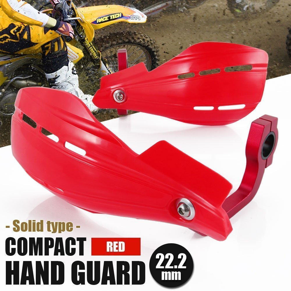 汎用 22.2mm ハンドガード 赤 ソリッド オフ車 トリッカー セロー ランツァ ブロンコ YZ250X YZ250 XT600Z テレネ XT600 YZ450F フェーザー拍卖