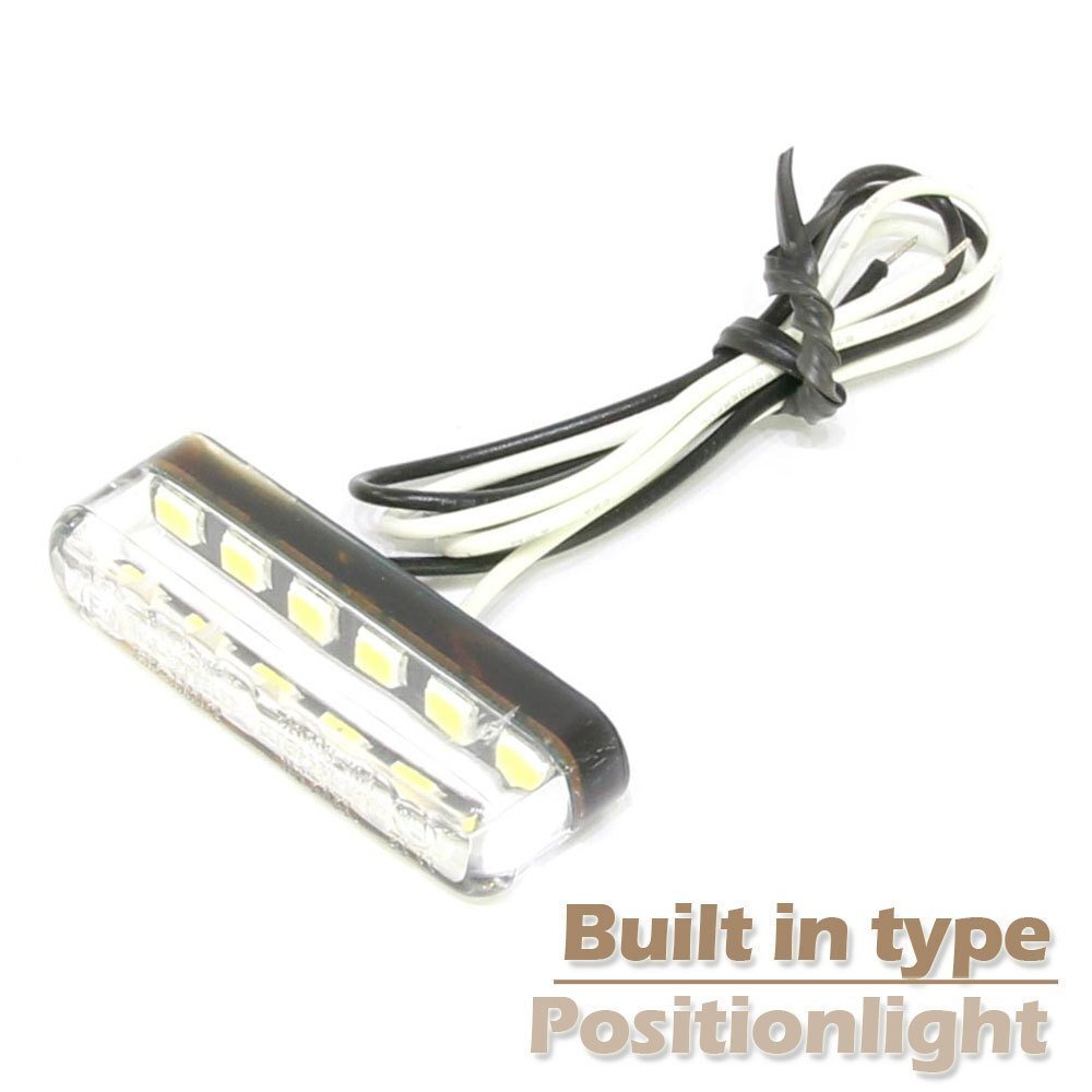 小型 埋め込み式 マイクロミニ ビルトイン LED ポジションライト クリアレンズ 1個 車検対応 ホワイト発光拍卖