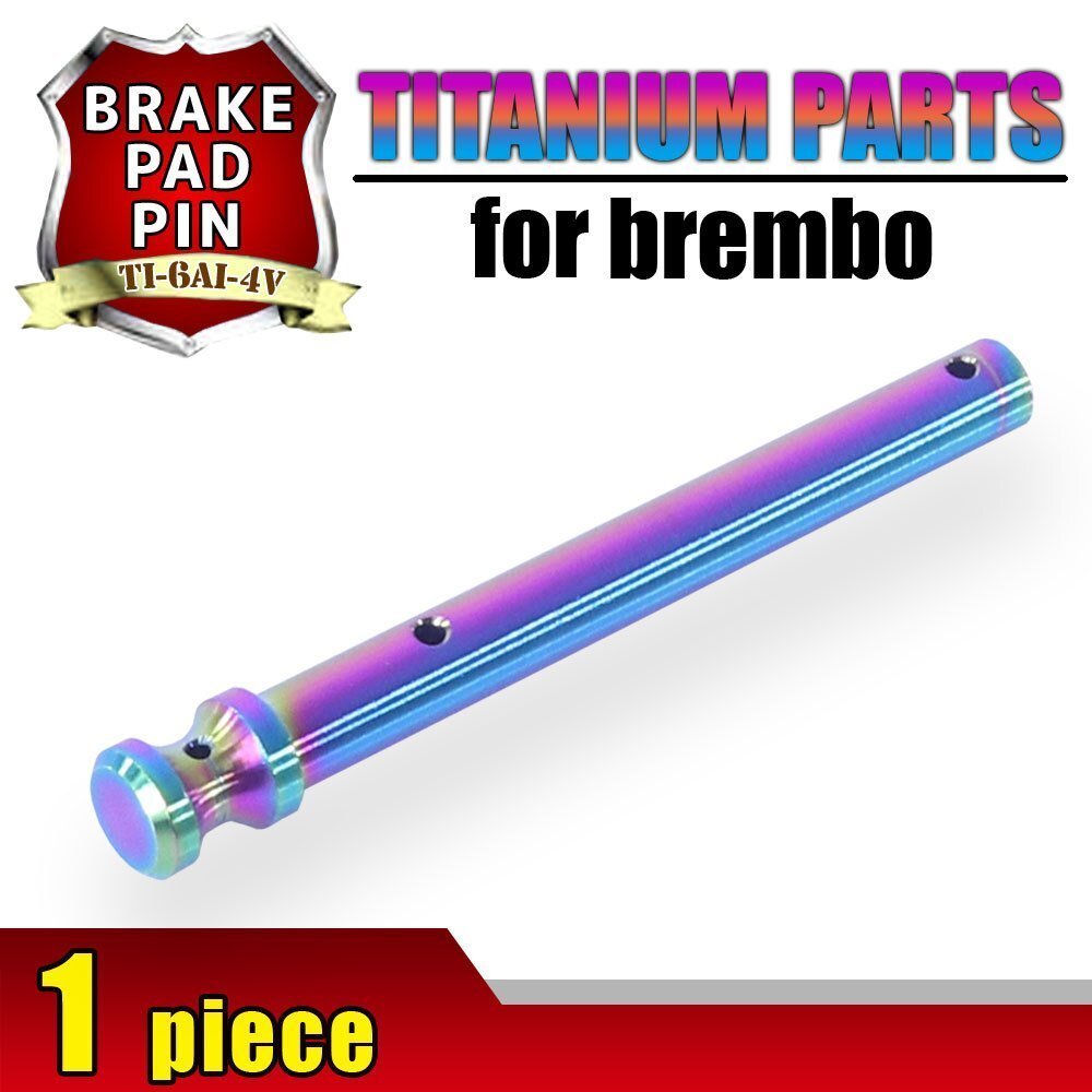 メール便OK!チタン製ブレーキパッドピン ブレンボ CNCカニキャリパー用 2POT 1PIN用 焼き色 64チタン拍卖