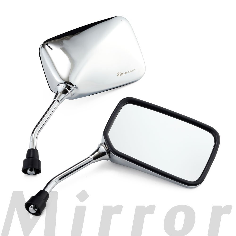 スクエアミラー 角型ミラー メッキ シルバー バイク 正ネジ ホーネット GB250クラブマン ドリーム CB250R CL250 VT400S ロードスター GB400拍卖