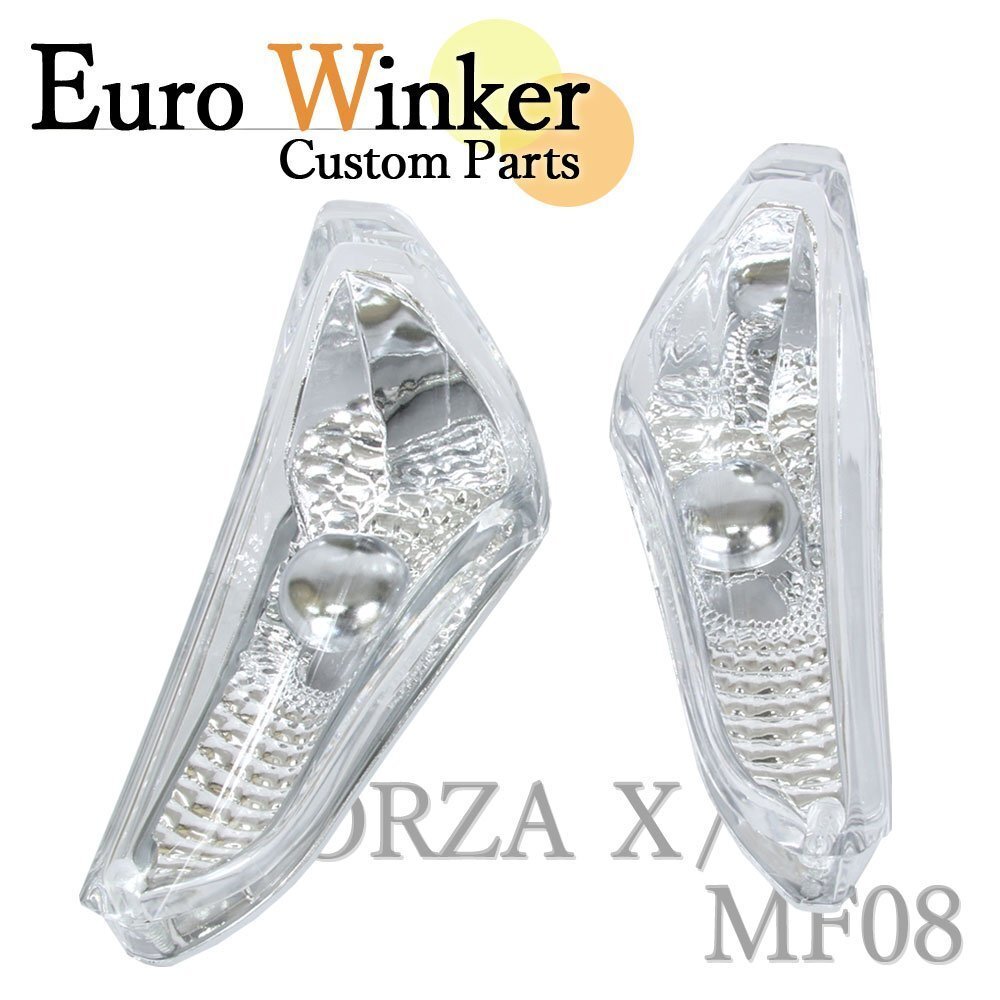 ホンダ フォルツァX/Z MF08 クリア ユーロウインカー 外装 フロント カスタム 部品 パーツ バイク オートバイ 交換 補修拍卖