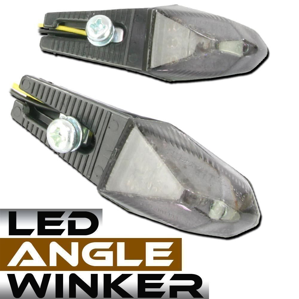 汎用 LED ライトアングルウインカー 左右セット スモークレンズGSX-S750/1000 ST250 グラストラッカー ボルティー RW-Z450 RM-Z250 DF200拍卖