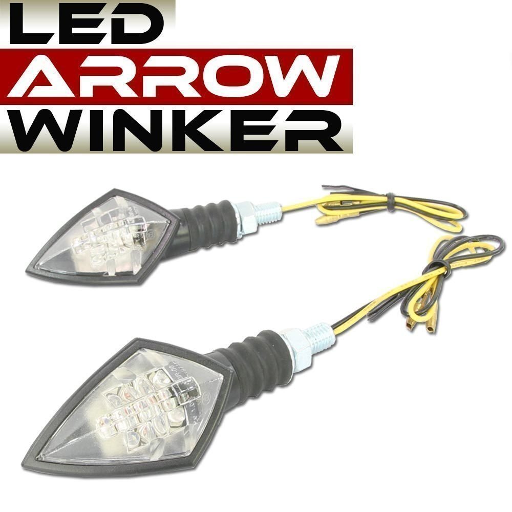 汎用 バイク用 LED アローウインカー クリアレンズ ウィンカー 2個セット TMAX MAJESTY マジェスティ MAXAM マグザム SR400拍卖