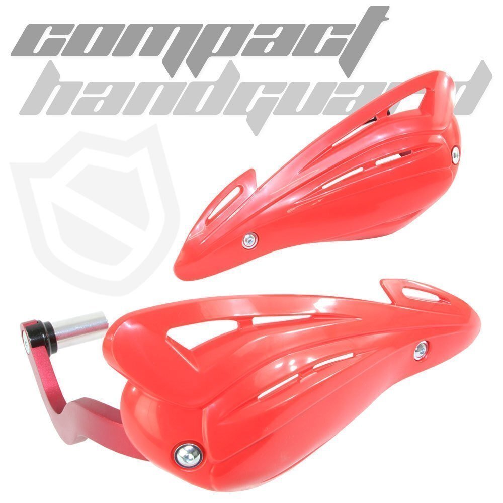 汎用 アルミハンドガードタイプ2 バーエンド取付タイプ レッド 赤 ソリッド XR100モタード FTR XR400モタード XR250モタード XR50モタード拍卖