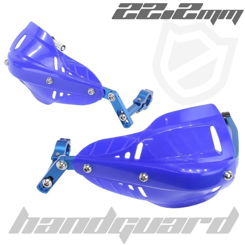 汎用 アルミ ハンドガード ナックルガードセット 22.2mm ブルー 青 ソリッド W400 W650 KSR2 KDX220 Dトラッカー エストレヤ拍卖