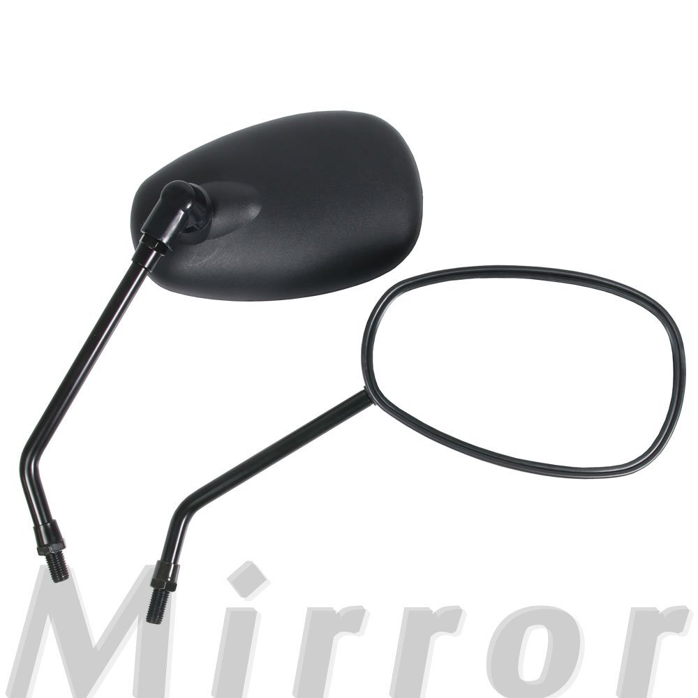汎用 オーバルミラー ブラック 正ネジ 10mm 左右セット 楕円型 ズーマーX/ZOOMERX スーパーカブ110 ハンターカブ/CT110 PCX グロム/GROM拍卖
