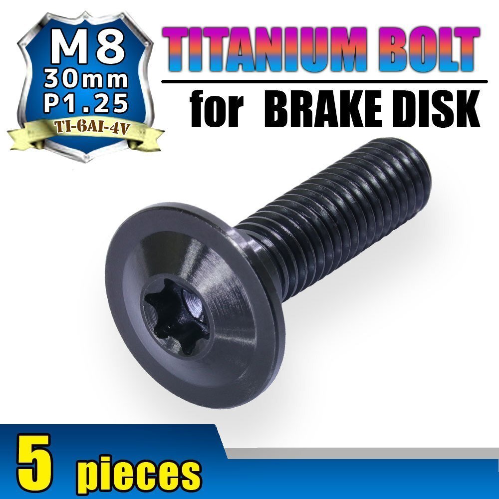 メール便OK!M8×30 P1.25 チタンボルト ブレーキディスクボルト 5本セット 8mm 30mm 3cm ピッチ1.25 ZRX1100 ニンジャ400 ZX-7R拍卖