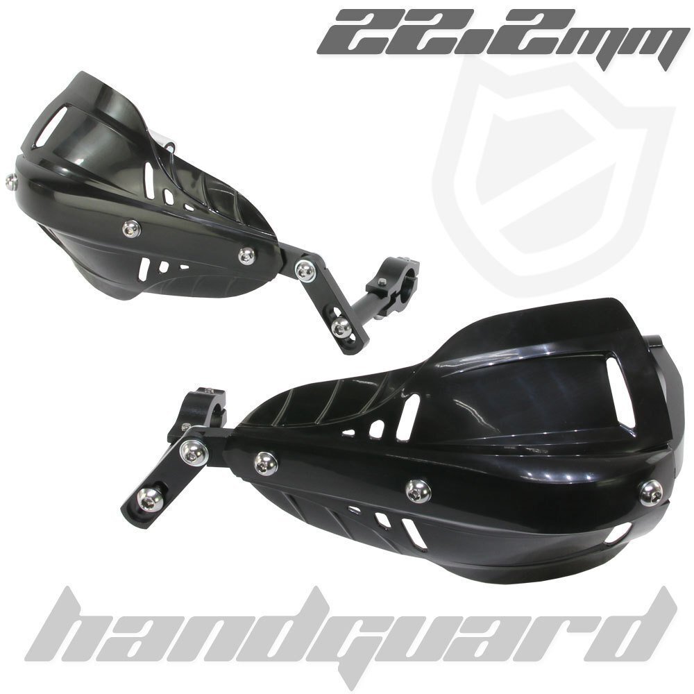 汎用 アルミ ハンドガード ナックルガードセット 22.2mm ブラック 黒 ソリッド バンバン200 DR250 DRZ400SM グラストラッカー 250SB拍卖