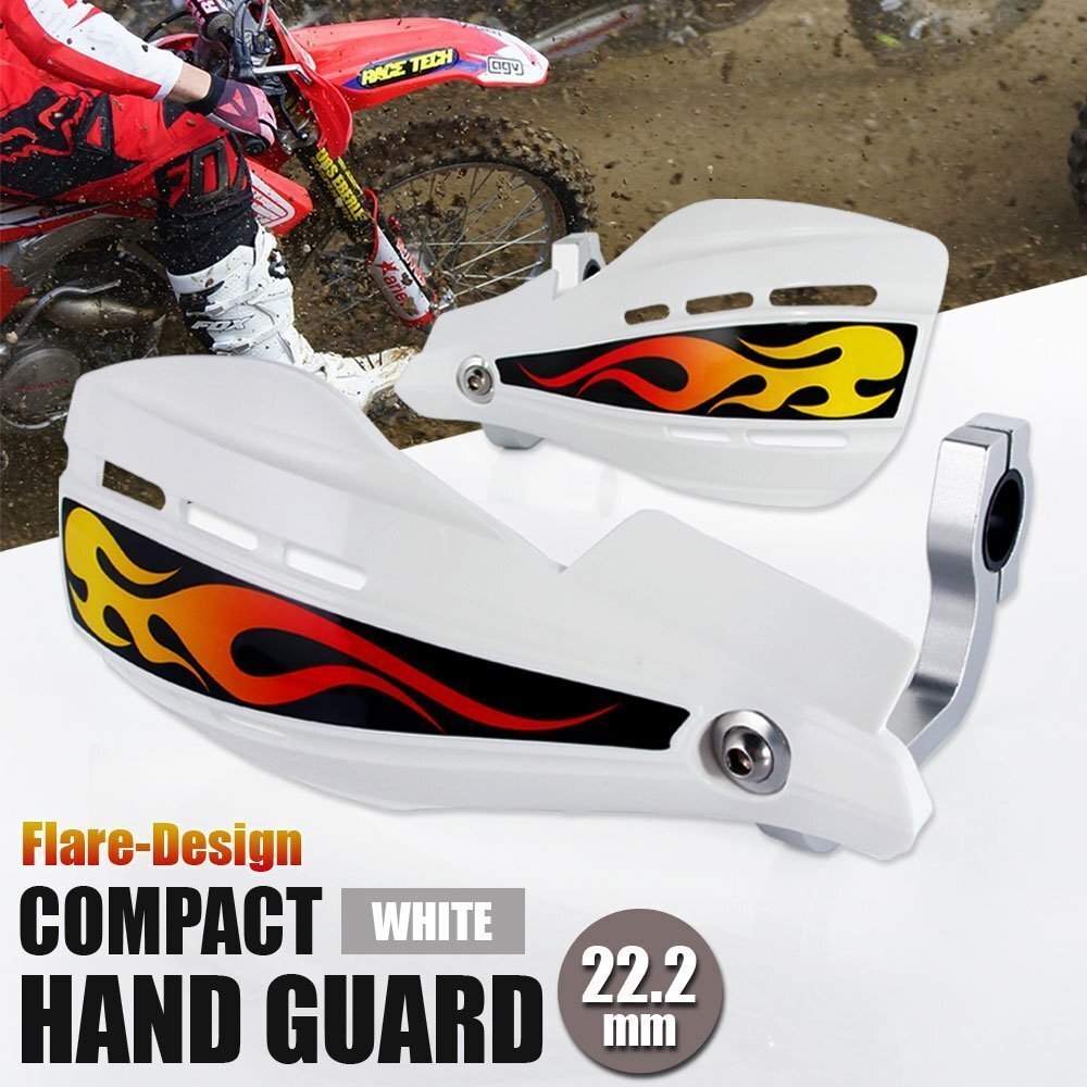 ハンドガード ホワイト 22.2mm DR-Z50 RM85 ミニクロ ジェベル TM250 TS200 PE250 グラストラッカー DR-Z250 250SB Vストローム ヴェルシス拍卖