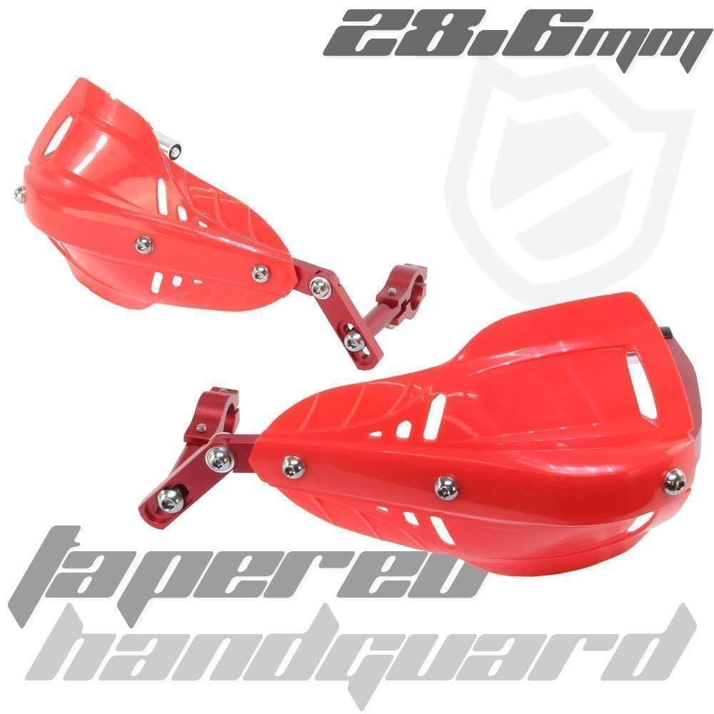汎用 テーパーハンドル用 ナックルガード ハンドガード レッド 赤 ソリッド モンキー ゴリラ XR100モタード XR250 XR400 CRM250R拍卖
