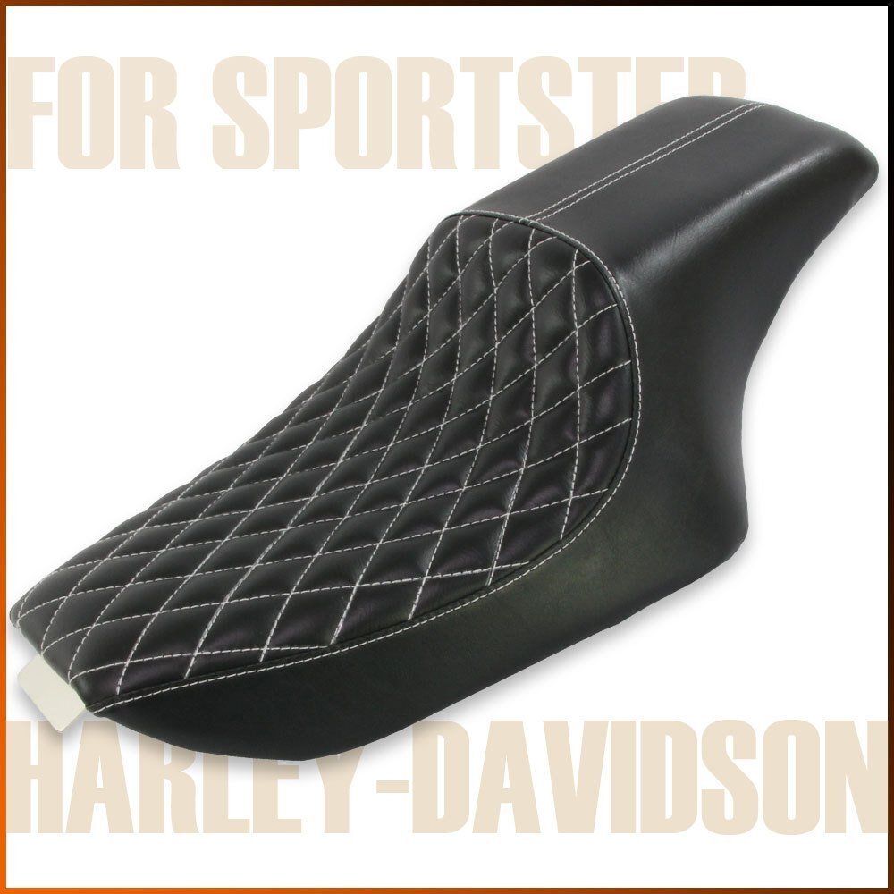 ハーレー スポーツスター ソロシート ブラック ダイヤモンド ステッチ XL883 XL1200 ハーレーダビッドソン シングル カスタム パーツ 部品拍卖