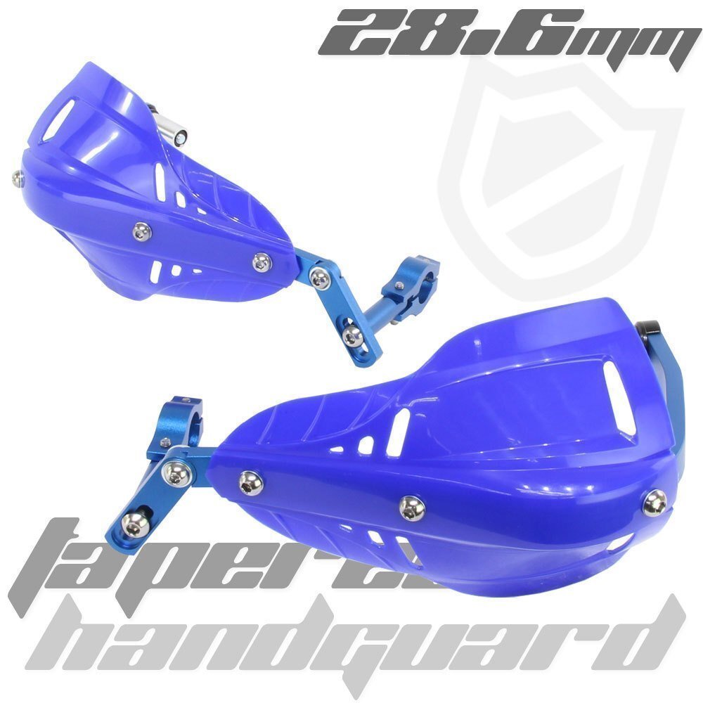 汎用 テーパーハンドル用 ナックルガード ハンドガード ブルー 青 ソリッド XR100モタード XR250 XR400 CRM250R FTR250 XLR250 XL230拍卖