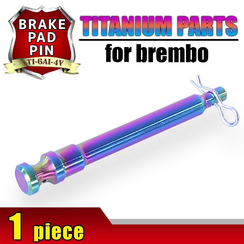 メール便OK!チタン製ブレーキパッドピン ブレンボ 新カニキャリパー用 2POT 1PIN用 焼き色 新型 64チタン拍卖