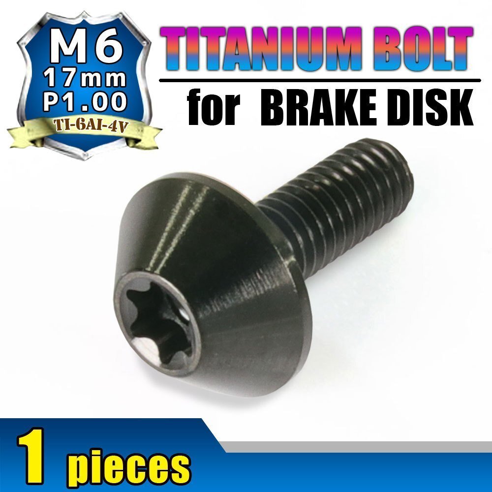 メール便OK!M6×17 P1.00 チタンボルト ブレーキディスクボルト 1本 6mm 17mm ピッチ1.0 CBR600 CBR900 CBR929 CBR954 DN01 VFR400拍卖