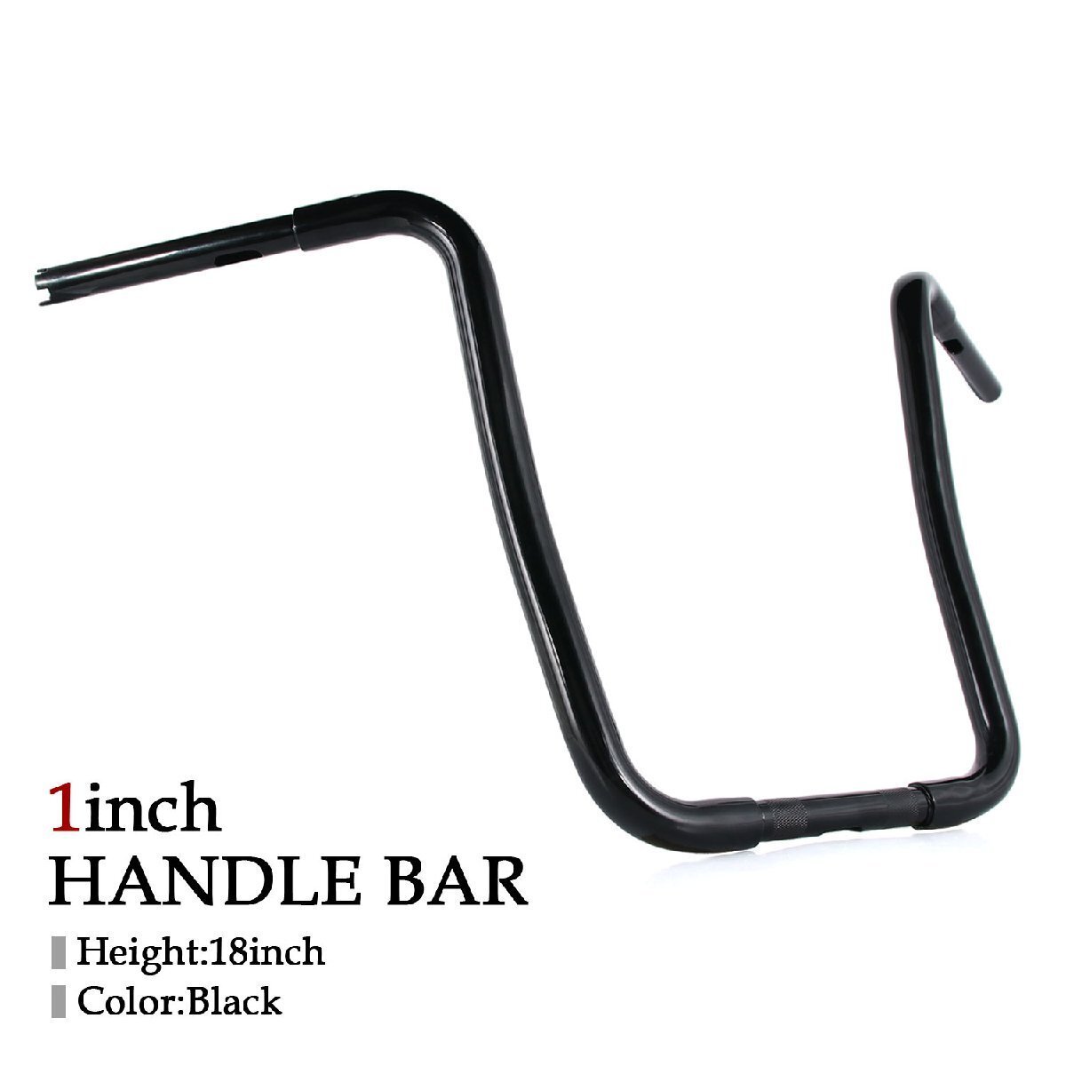 インチバー ハンドルバー 18インチ ブラック ハーレー アメリカン パーツ カスタム FXDC XL1200X XL883N XL883L-I スポーツスター RH1250S拍卖