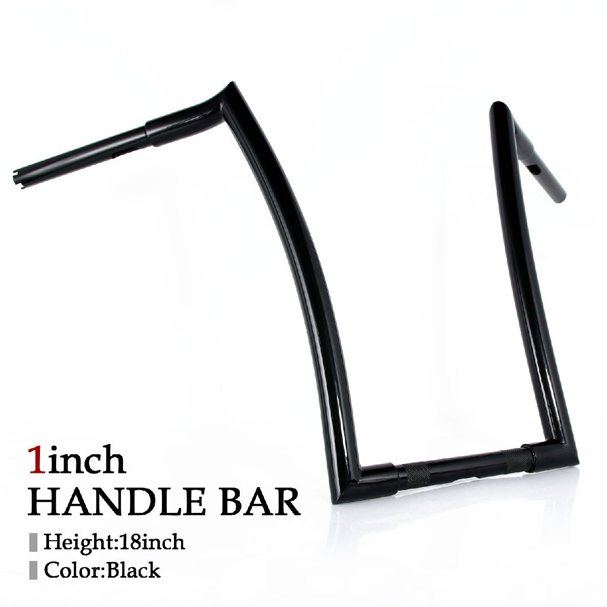 ハンドルバー 1インチ 25.4 18インチ カスタム ハーレー ブラック 電子制御スロットル チカーノ ブレイクアウト ローライダー FXBRS FXDL拍卖