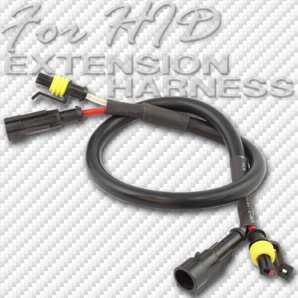 バイク HID用 バルブ延長ケーブル 高圧配線 バーナー配線 防水 42cm 1本 汎用 コネクタ ソケット付き 25W/35W対応拍卖