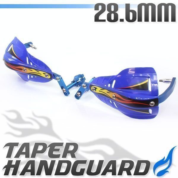 汎用 テーパーハンドル用 ナックルガード ハンドガード ブルー 青ナックルバイザー KSR1 KSR2 KSR110 250TR KDX220 Dトラッカー KLX250拍卖