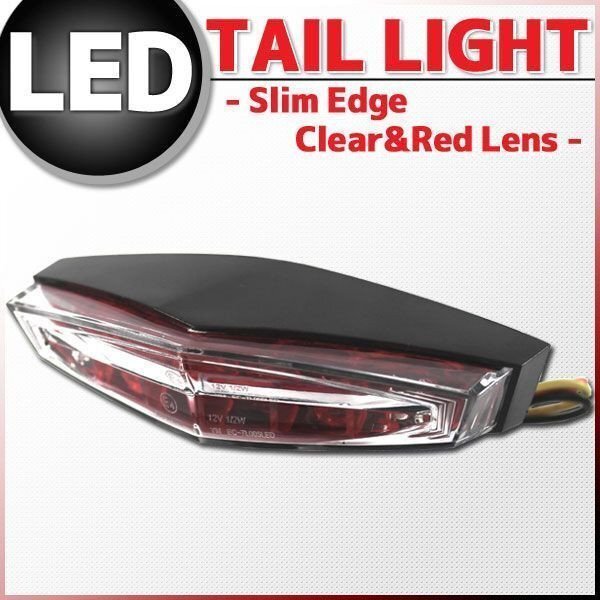 スリムエッジ LEDテールランプ クリア/レッド KTM 125デューク 200デューク 390デューク 690デューク 690スーパーモト 640デューク 690SMC拍卖