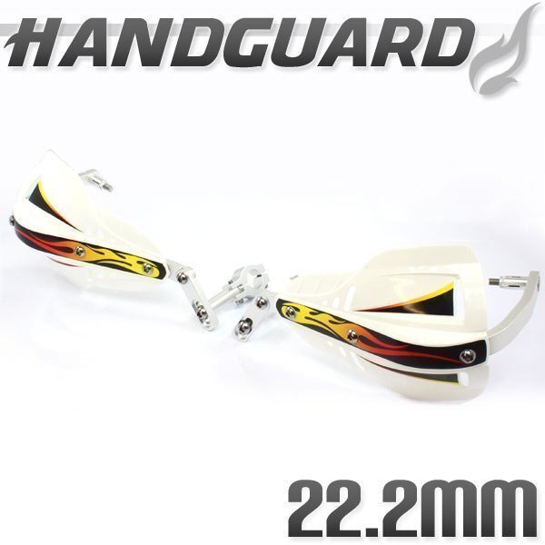 汎用 アルミ ハンドガード ナックルガードセット 22.2mm ホワイト 白 モンキー エイプ XR100モタード FTR223 XR250 GB250 XR400 ゴリラ拍卖