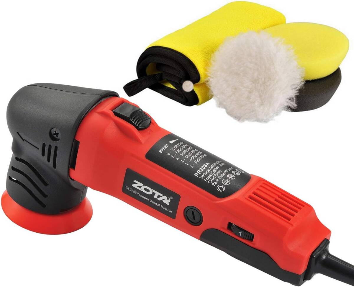 日常使い 小型 ランダムオービタル式ポリッシャー,100V六段変速 日本語取扱説拍卖