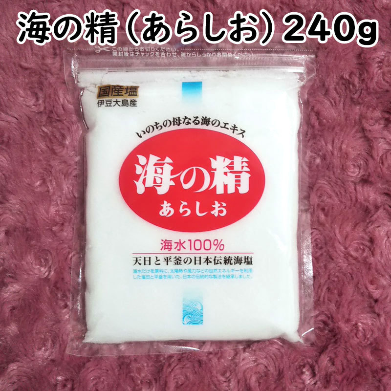 【送料無料】斎藤一人さんオススメの自然塩 海の精 240g あらしお(can0990)結界塩 天然塩 あら塩拍卖
